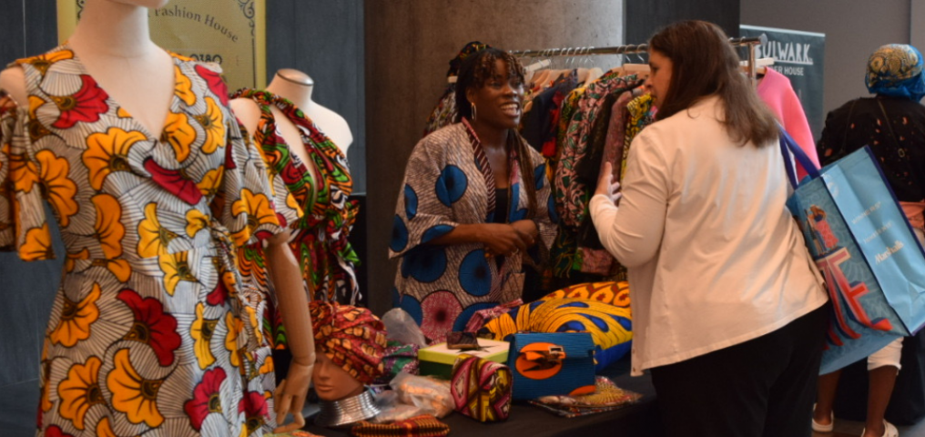 A local clothing maker showcases products