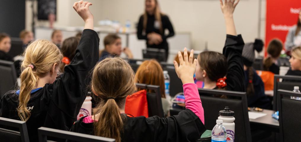 Girls participate in classroom sessions