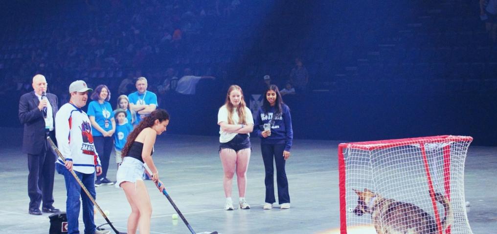 Maggie the Goalie (c/o the Royal NS Tattoo)