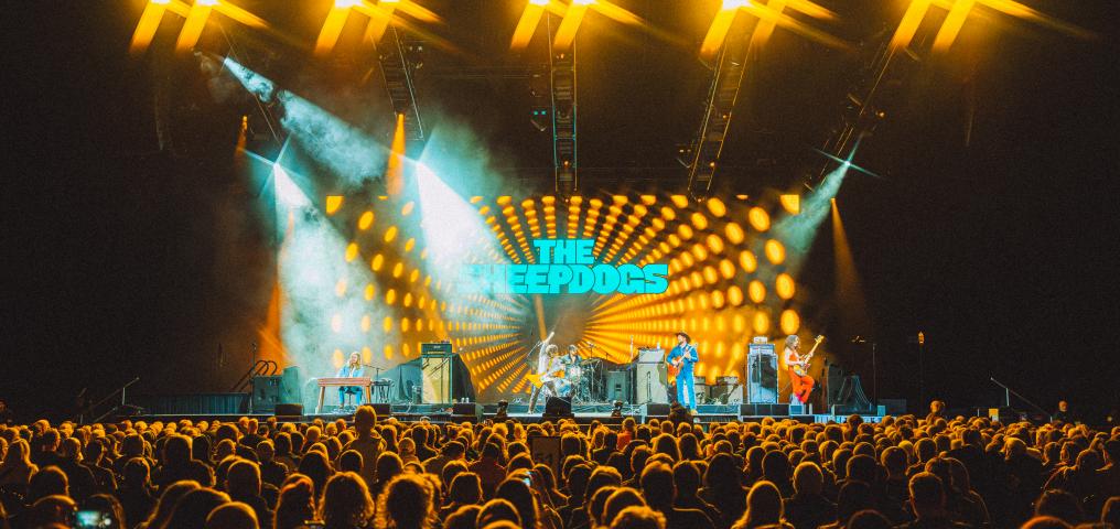 The sheepdogs on stage at Scotiabank Centre (photo by Mat Dunlap)
